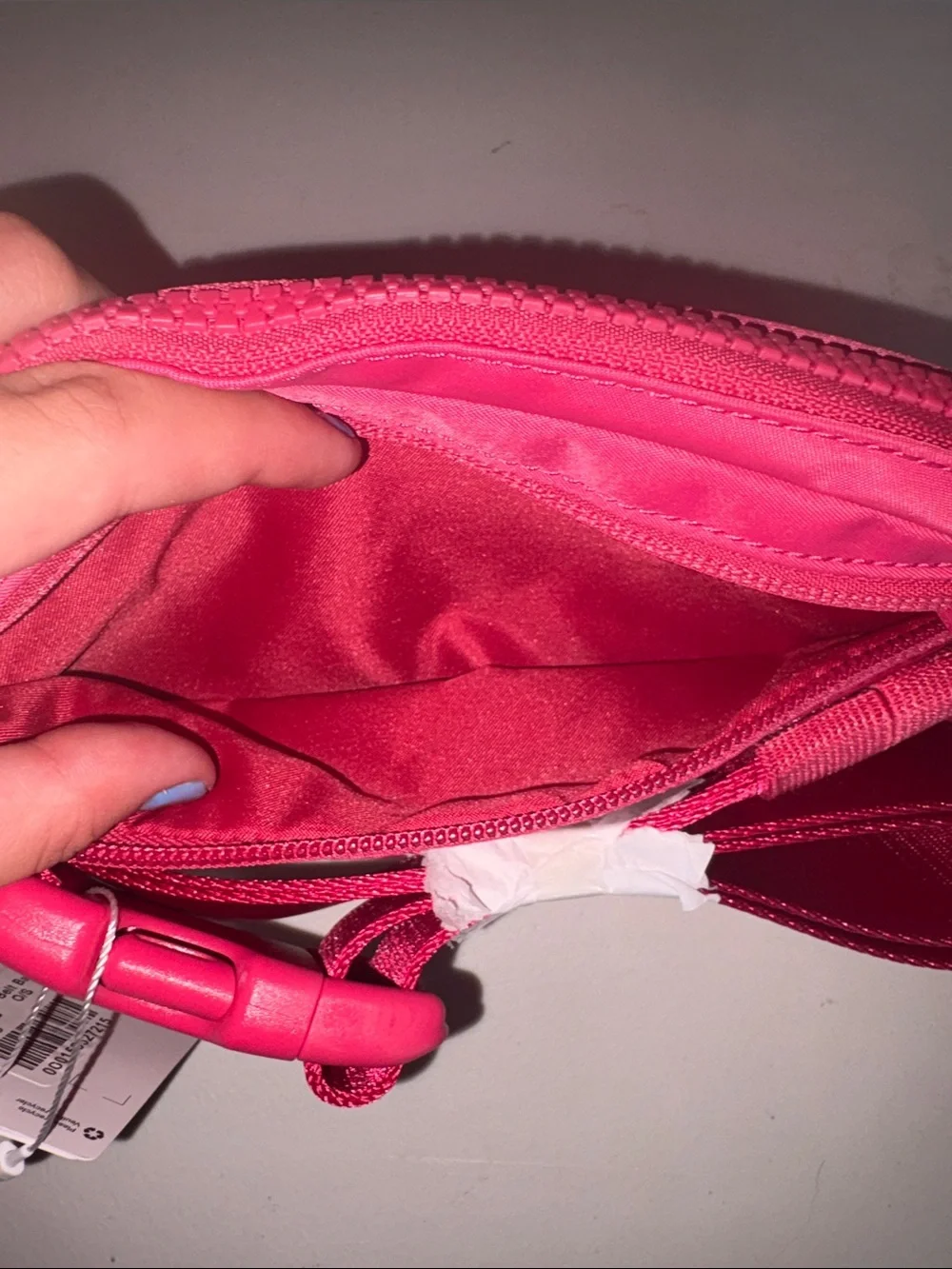 lululemon athletica Hot Pink belt bag with silver accents